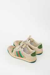Gucci Beige & Multicolour GG Web Screener Sneaker