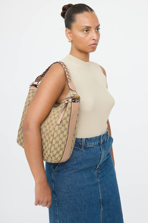 Gucci GG Canvas Bamboo Bar Bag