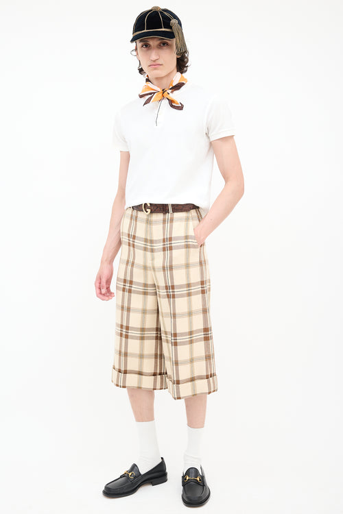 Gucci Wool Plaid Shorts