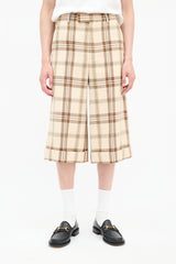 Gucci Wool Plaid Shorts