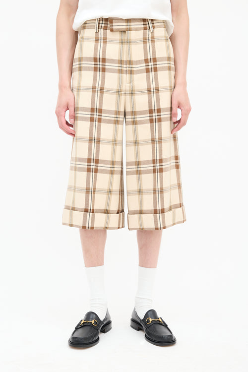 Gucci Wool Plaid Shorts