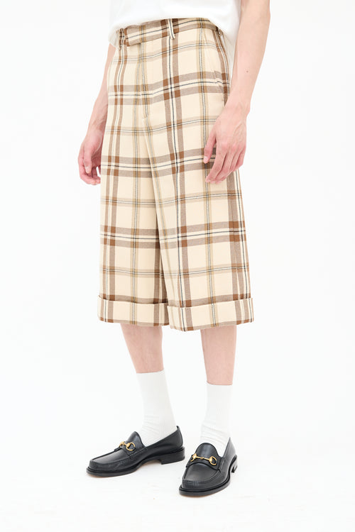 Gucci Wool Plaid Shorts