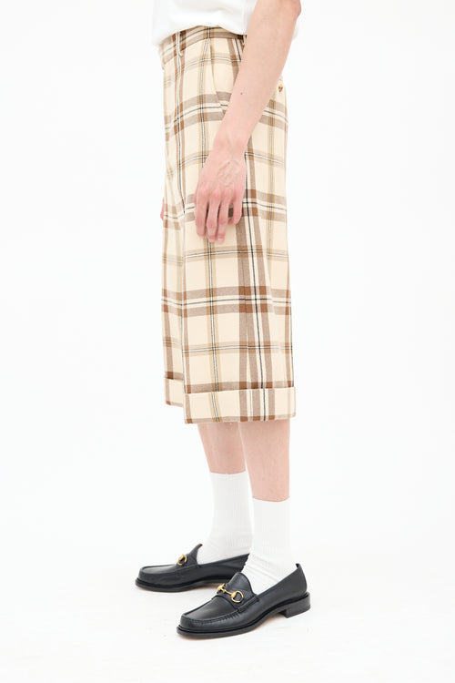 Gucci Wool Plaid Shorts