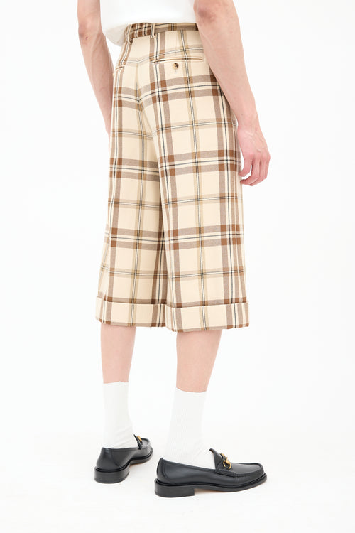 Gucci Wool Plaid Shorts