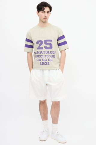 Gucci Beige & Purple 25 Eschatology T-Shirt