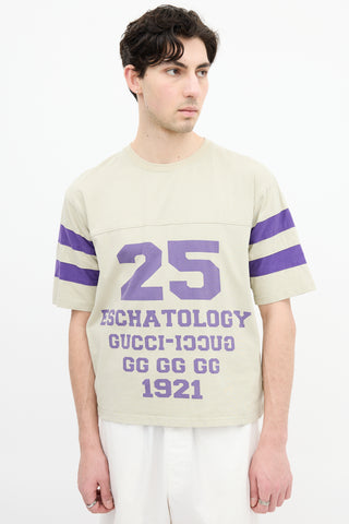 Gucci Beige & Purple 25 Eschatology T-Shirt