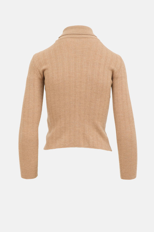  Kids GG Ribbed Knit Turtleneck