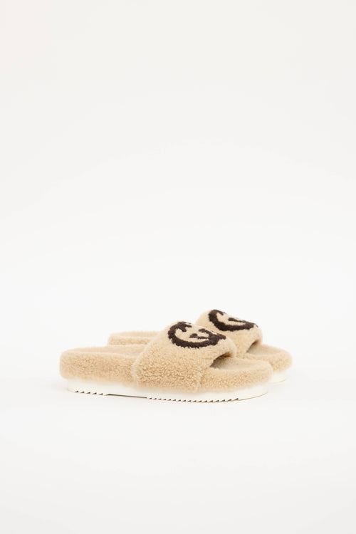 Gucci Shearling GG Slide