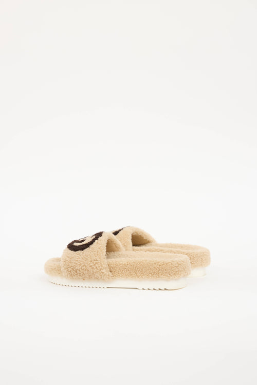 Gucci Shearling GG Slide