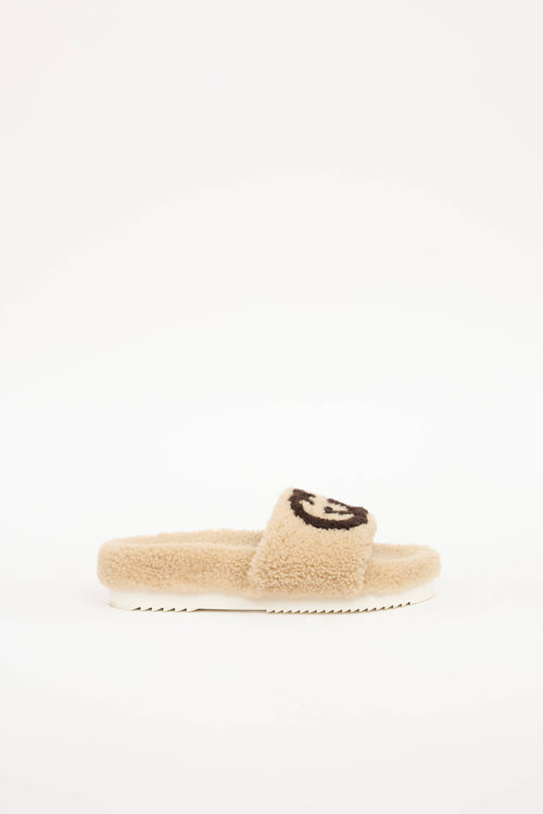 Gucci Shearling GG Slide