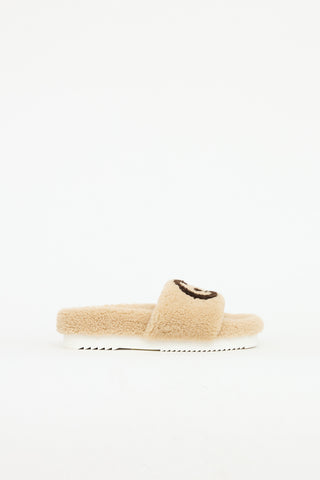 Gucci Shearling GG Slide