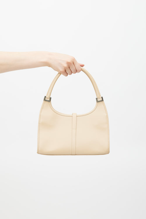 Gucci Beige & Silver Leather Spazzolato Jackie Bag