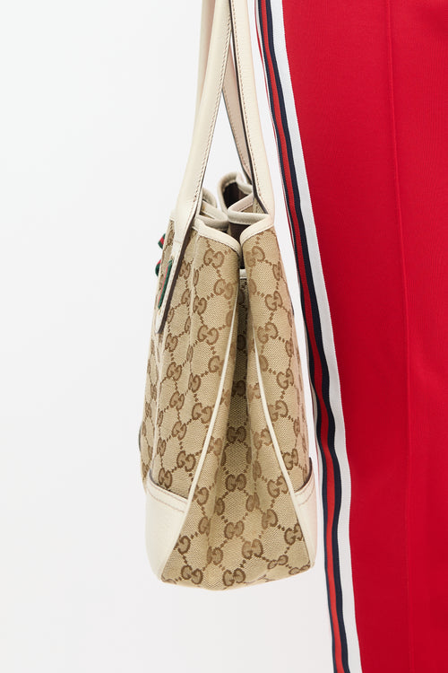 Gucci Beige & White Monogram Princy Tote