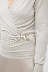 Gucci Beige Wool Hardware Tank & Cardigan Set