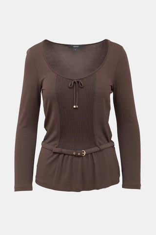 Gucci 2006 Jersey Pleated Top