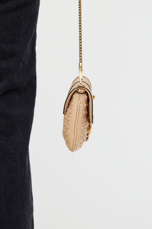 Gucci Beige Textured Shoulder Bag