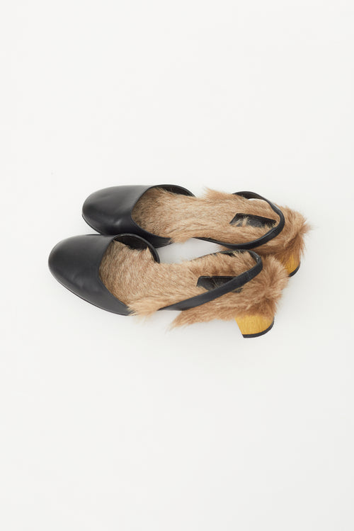 Black & Brown Arielle Slingback Heel