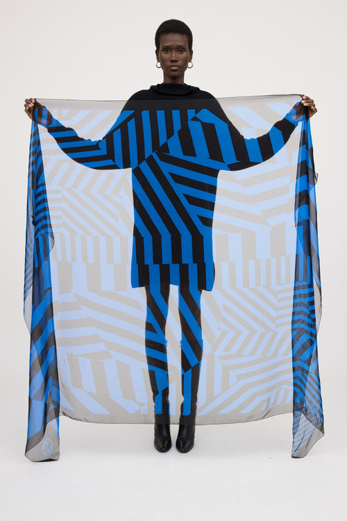 Gucci Silk Striped Scarf