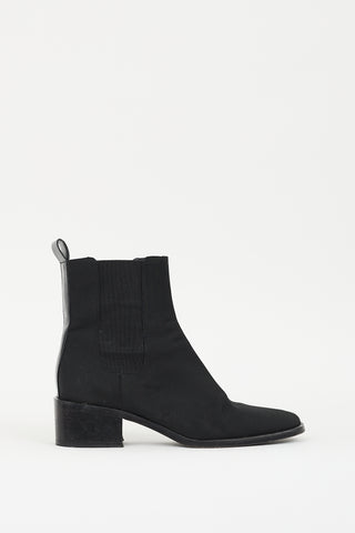 Gucci Black Canvas Chelsea Ankle Boot