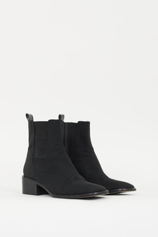 Gucci Black Canvas Chelsea Ankle Boot