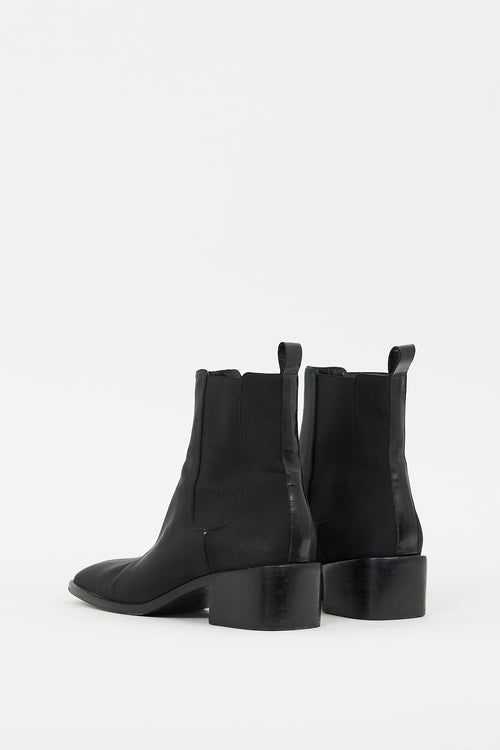 Gucci Black Canvas Chelsea Ankle Boot