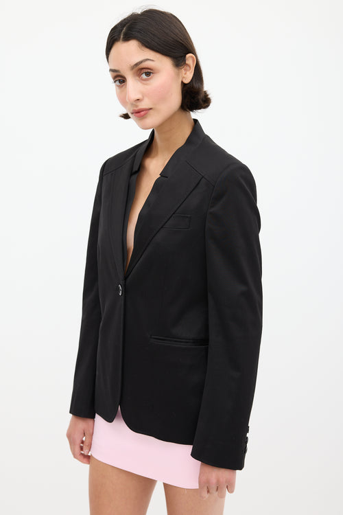 Gucci Black Double Collar Blazer