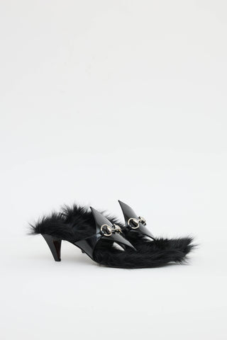 Gucci Fur Mariame Sandal