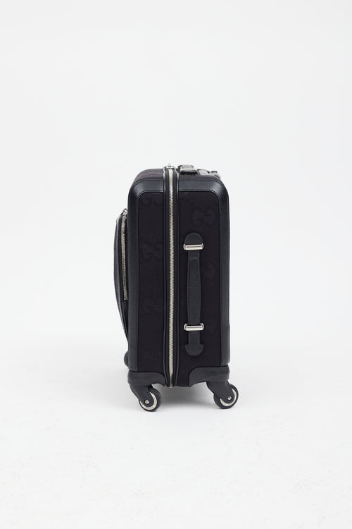 Gucci Black GG Monogram Canvas Carry-On Suitcase