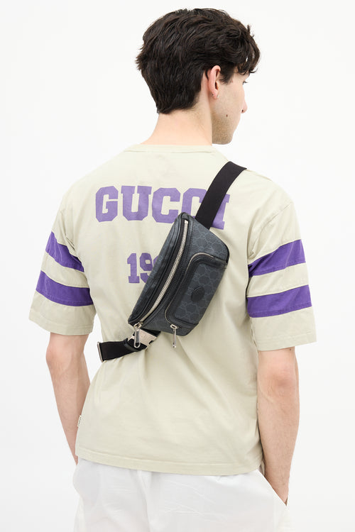 Gucci Black GG Supreme Coated Canvas Belt Bag