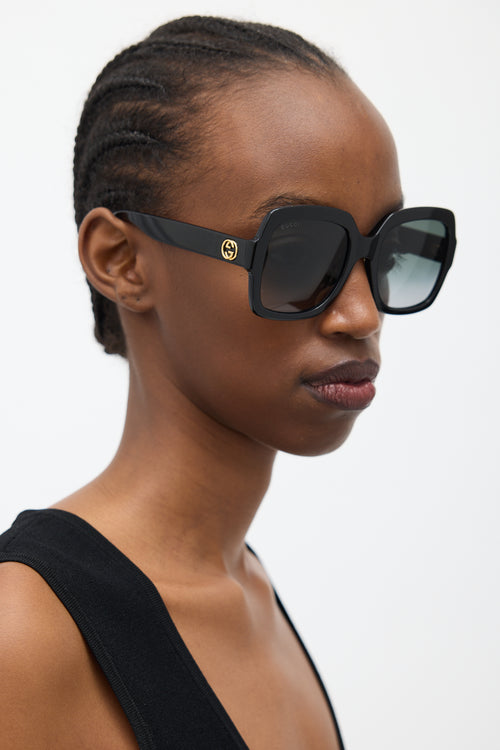 Black GG0036SN Square Sunglasses