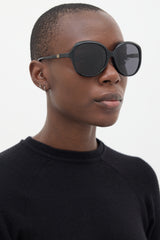 Gucci Black GG0489SA Round Sunglasses