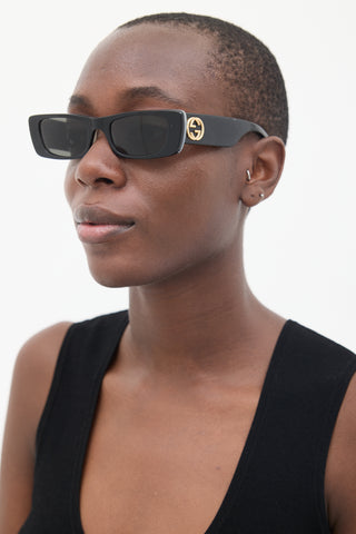 Gucci // Black GG0516S Rectangular Sunglasses – VSP Consignment