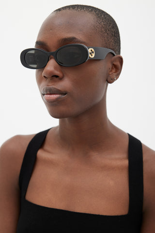 Gucci Black GG0517S Oval Sunglasses