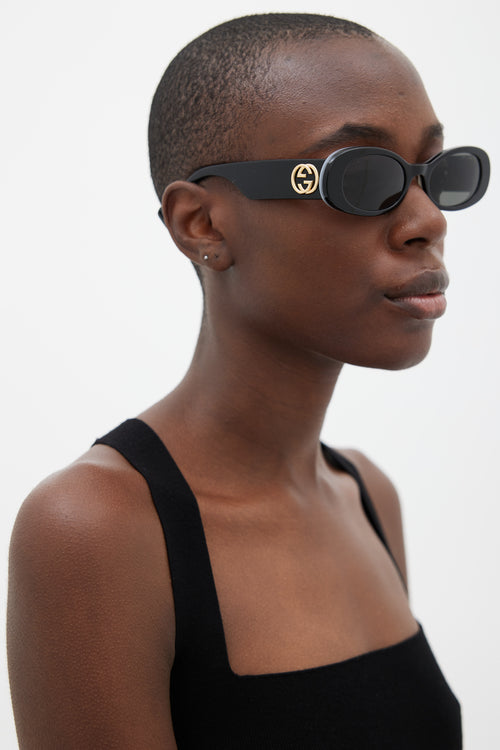 Gucci Black GG0517S Oval Sunglasses