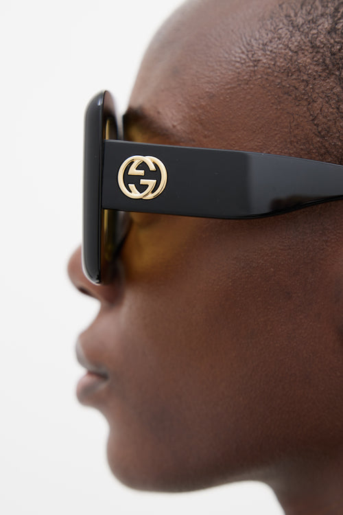 Gucci Black GG0783S Oversized Square Sunglasses