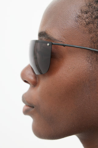 Gucci Black GG2652/S Rimless Rectangular Sunglasses
