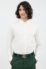 Gucci Black & Gold Double G Belt