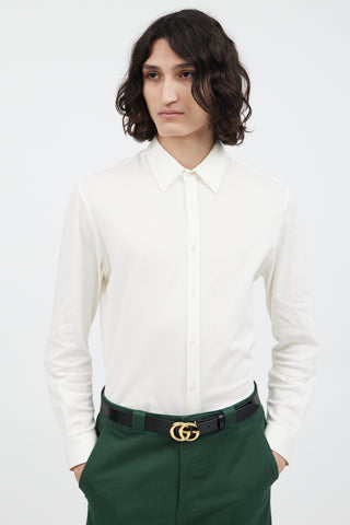 Gucci Black & Gold Double G Belt