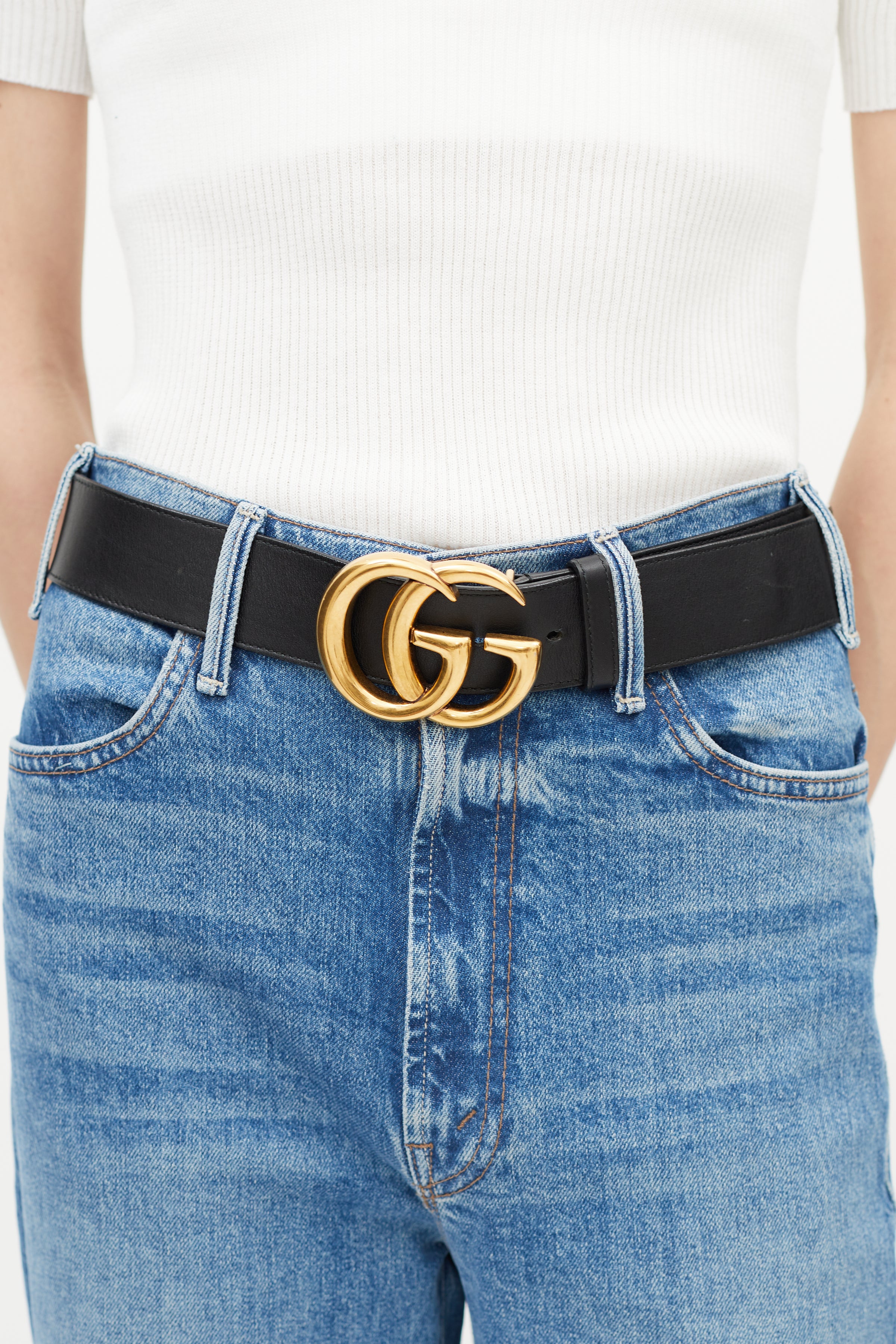 Gucci Womens Pants Coated denim &Studs black gold sz 27