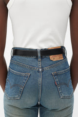 Gucci Black & Gold Leather Marmont Belt