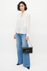 Gucci Black & Gold Patent Small 1955  Shoulder Bag