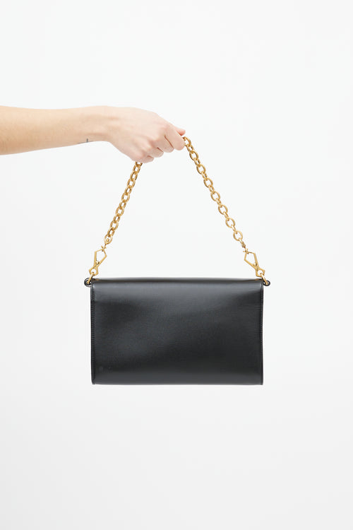 Gucci Black & Gold Patent Small 1955  Shoulder Bag