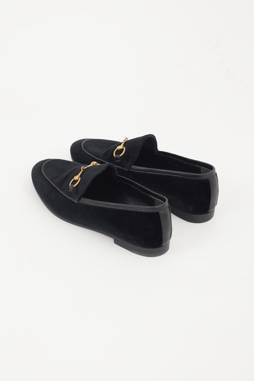 Gucci Black & Gold Velvet Loafer