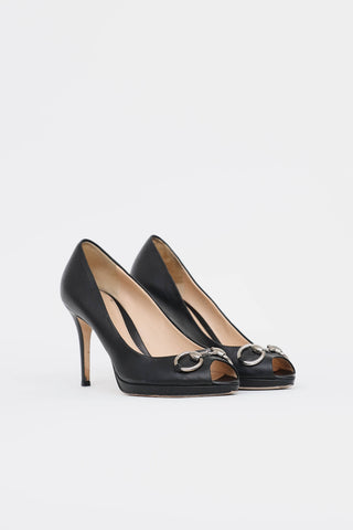 Gucci Hollywood Peep Toe Pump