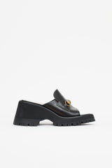 Gucci Horsebit Peep Toe Mule