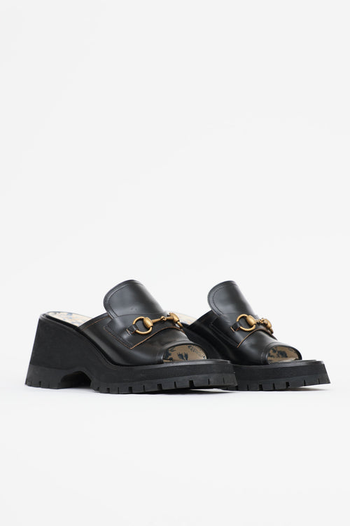 Gucci Horsebit Peep Toe Mule