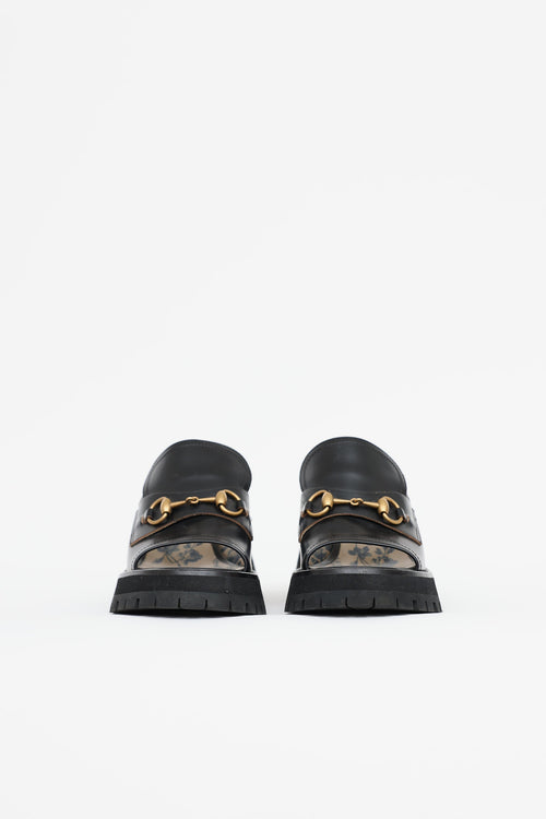 Gucci Horsebit Peep Toe Mule