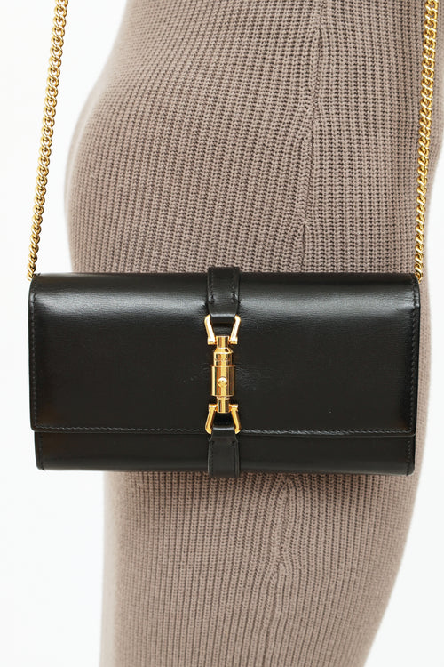 Gucci Black Jackie 1961 Wallet on Chain Bag