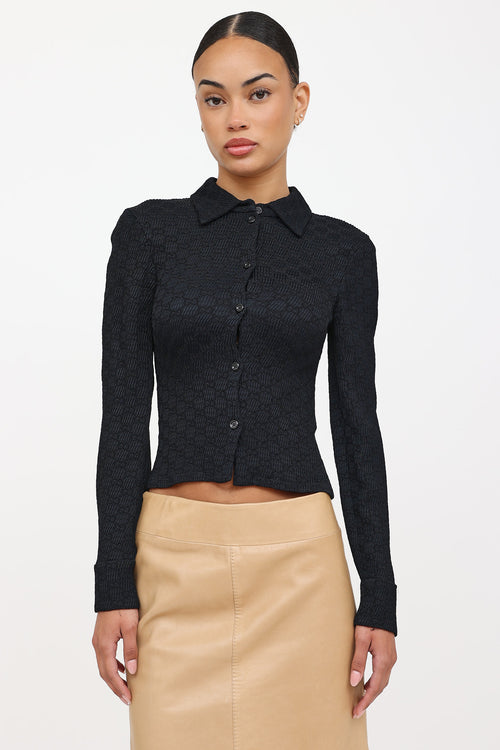 GucciC. 1990s Leather Pencil Skirt