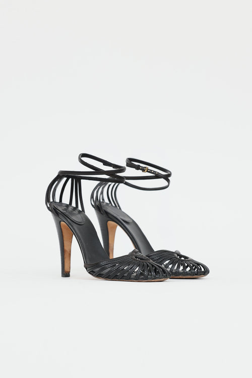 GucciKey Hole Strappy Pump